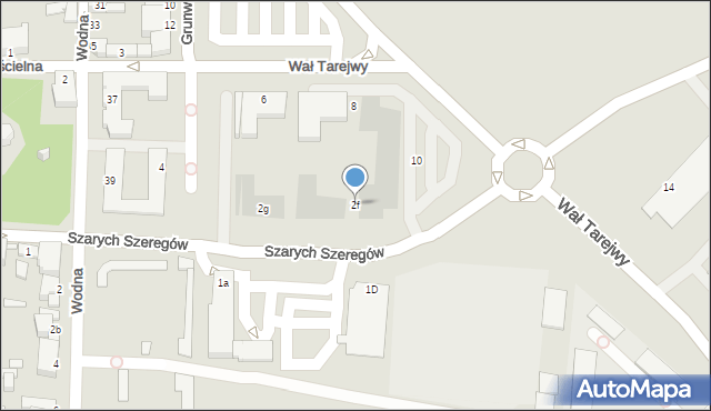 Konin, Szarych Szeregów, 2f, mapa Konina