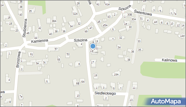 Konin, Szkolna, 15, mapa Konina