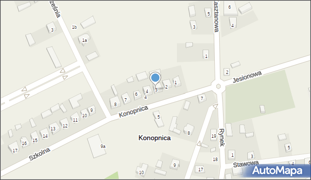 Konopnica, Szkolna, 3, mapa Konopnica