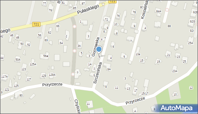Konstancin-Jeziorna, Szczecińska, 3, mapa Konstancin-Jeziorna