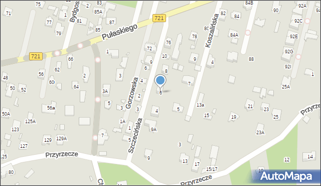 Konstancin-Jeziorna, Szczecińska, 6, mapa Konstancin-Jeziorna