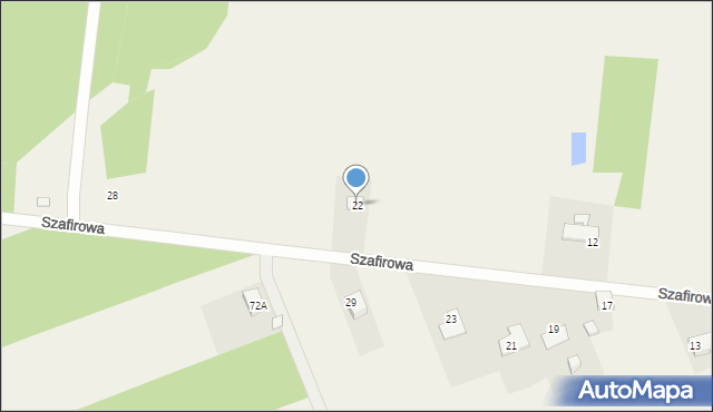 Korczew, Szafirowa, 22, mapa Korczew