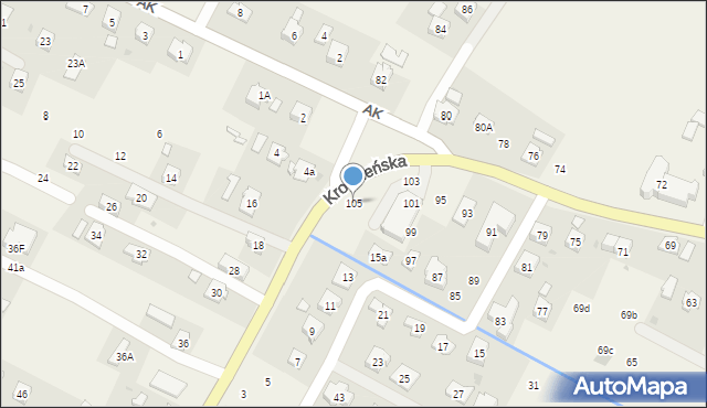 Korczyna, Szeptyckiego, gen., 105, mapa Korczyna