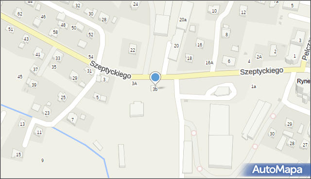 Korczyna, Szeptyckiego, gen., 3b, mapa Korczyna