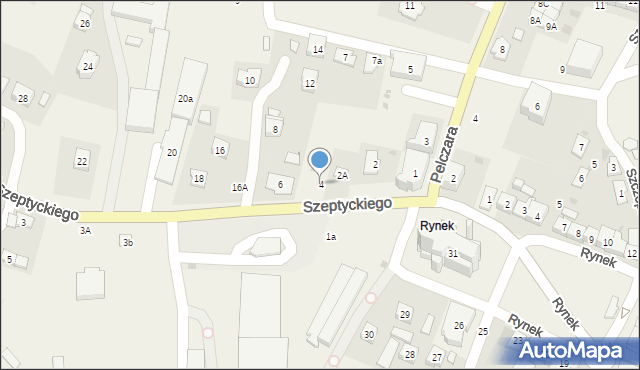 Korczyna, Szeptyckiego, gen., 4, mapa Korczyna