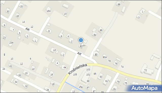 Korczyna, Szeptyckiego, gen., 82, mapa Korczyna