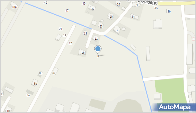 Korczyna, Szeptyckiego, gen., 9, mapa Korczyna