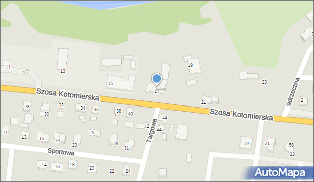 Koronowo, Szosa Kotomierska, 17, mapa Koronowo