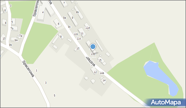 Korytowo, Szkolna, 13d, mapa Korytowo