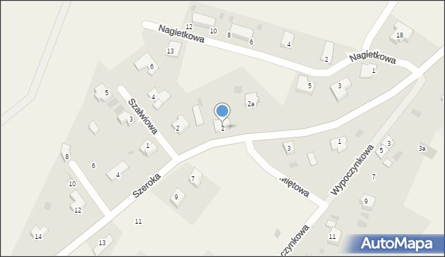Korzystno, Szeroka, 2, mapa Korzystno