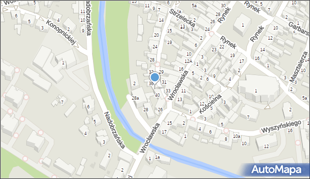 Kościan, Szewska, 38, mapa Kościan