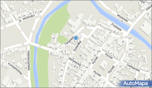 Kościan, Szewska, 6, mapa Kościan