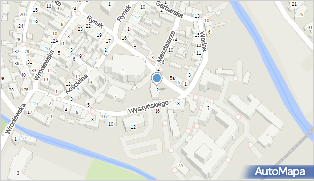 Kościan, Szpitalna, 2, mapa Kościan