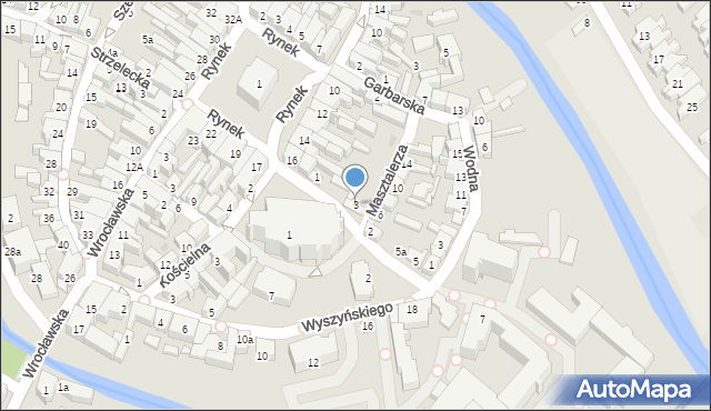 Kościan, Szpitalna, 3, mapa Kościan