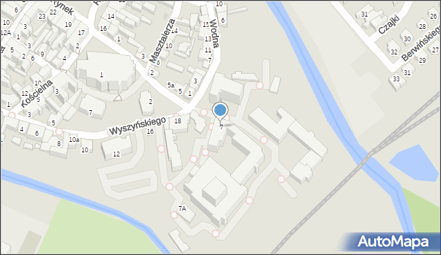 Kościan, Szpitalna, 7, mapa Kościan