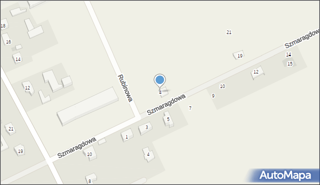 Kościeleczki, Szmaragdowa, 4, mapa Kościeleczki