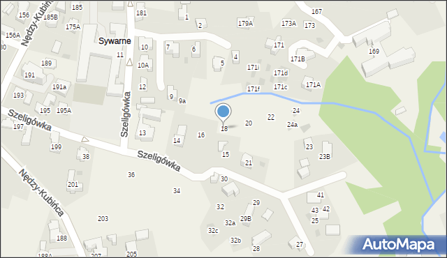 Kościelisko, Szeligówka, 18, mapa Kościelisko