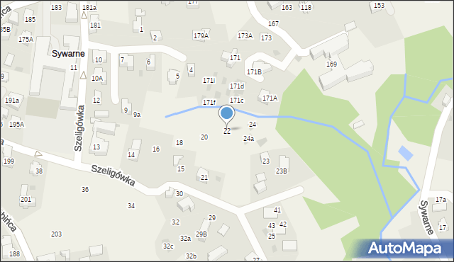 Kościelisko, Szeligówka, 22, mapa Kościelisko