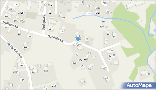 Kościelisko, Szeligówka, 30, mapa Kościelisko