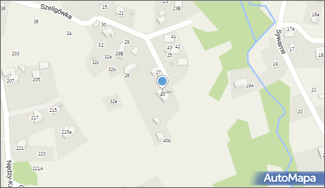 Kościelisko, Szeligówka, 40, mapa Kościelisko