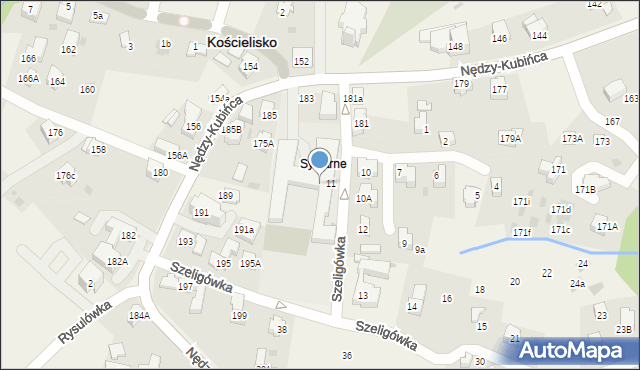 Kościelisko, Szeligówka, 660, mapa Kościelisko