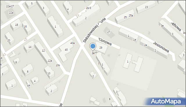 Kościerzyna, Szydlice, 1a, mapa Kościerzyna