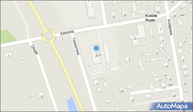 Kosów Lacki, Szkolna, 23, mapa Kosów Lacki