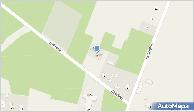 Kostrzyn, Szkolna, 6, mapa Kostrzyn
