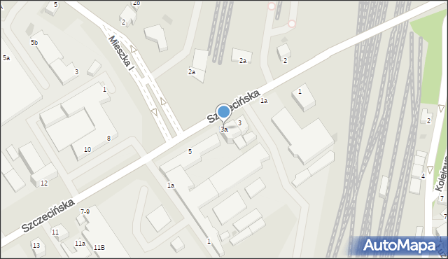 Koszalin, Szczecińska, 3a, mapa Koszalina