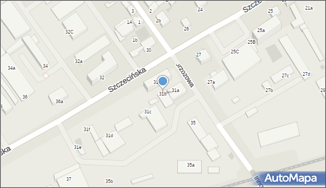 Koszalin, Szczecińska, 31b, mapa Koszalina