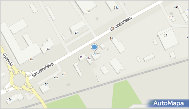 Koszalin, Szczecińska, 41, mapa Koszalina