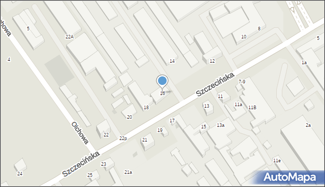 Koszalin, Szczecińska, 16, mapa Koszalina