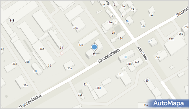 Koszalin, Szczecińska, 32, mapa Koszalina