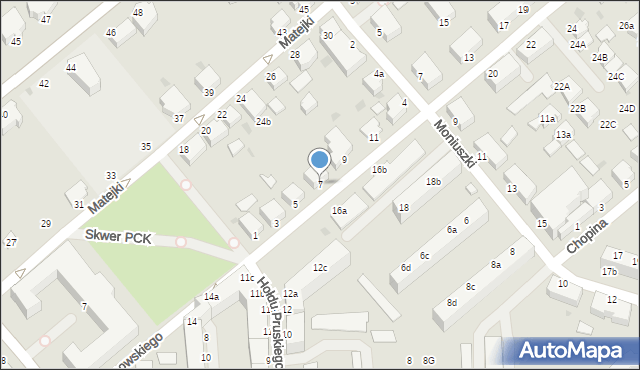 Koszalin, Szymanowskiego Karola, 7, mapa Koszalina