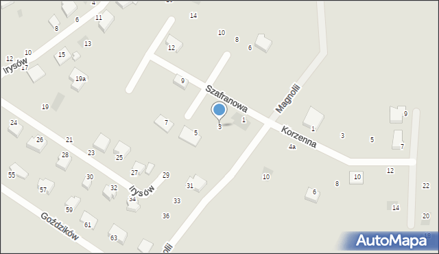 Koszalin, Szafranowa, 3, mapa Koszalina