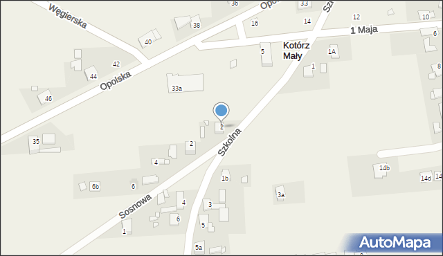 Kotórz Mały, Szkolna, 2, mapa Kotórz Mały