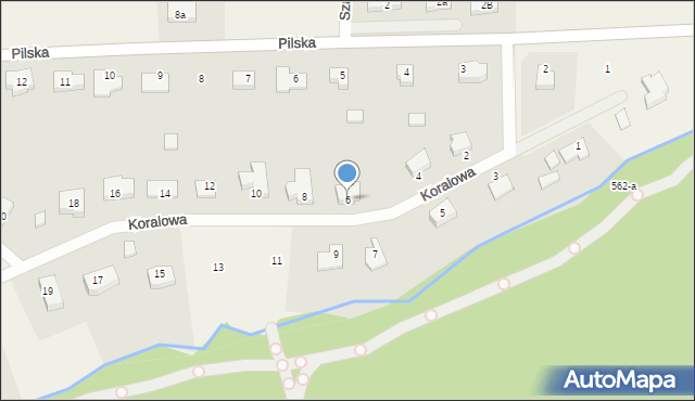 Kotuń, Szmaragdowa, 6, mapa Kotuń