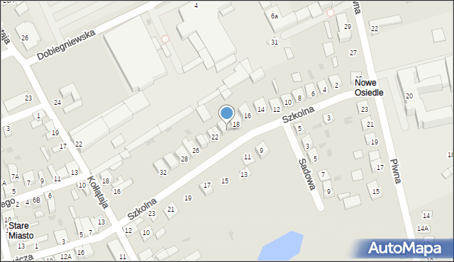 Kowal, Szkolna, 20, mapa Kowal