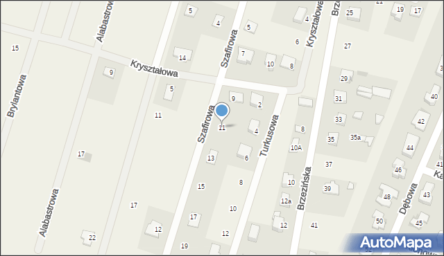 Kowala, Szafirowa, 11, mapa Kowala