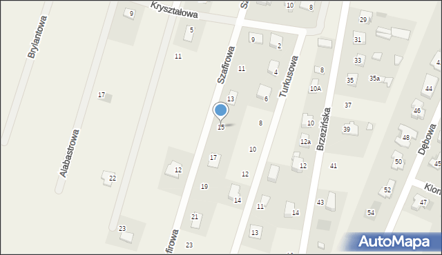 Kowala, Szafirowa, 15, mapa Kowala