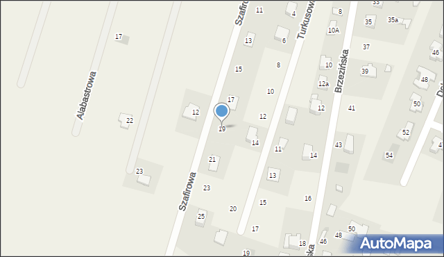 Kowala, Szafirowa, 19, mapa Kowala