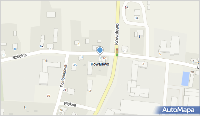 Kowalewo, Szkolna, 1, mapa Kowalewo