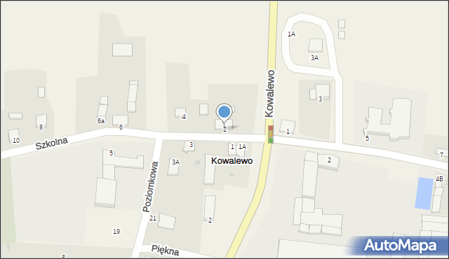 Kowalewo, Szkolna, 2, mapa Kowalewo