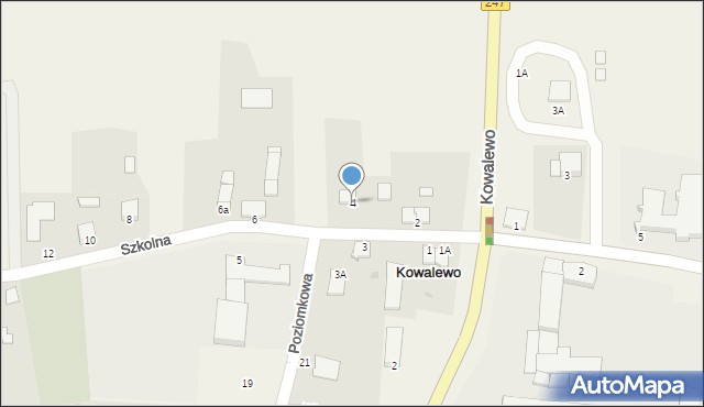 Kowalewo, Szkolna, 4, mapa Kowalewo