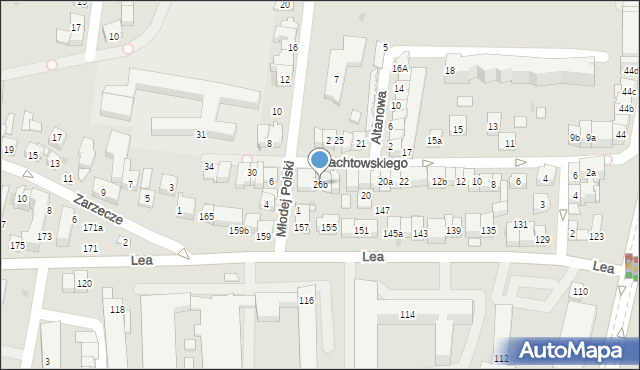 Kraków, Szlachtowskiego Feliksa, 26b, mapa Krakowa