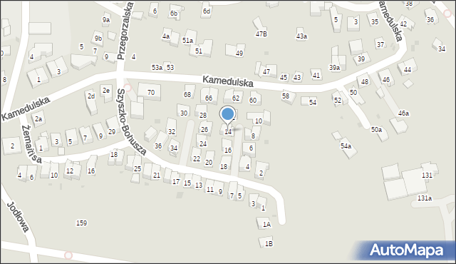 Kraków, Szyszko-Bohusza Adolfa, 14, mapa Krakowa
