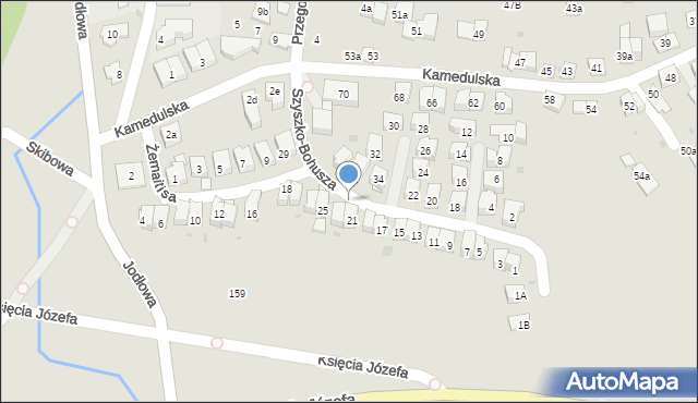 Kraków, Szyszko-Bohusza Adolfa, 366, mapa Krakowa