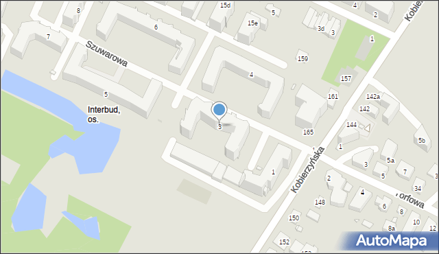 Kraków, Szuwarowa, 3, mapa Krakowa