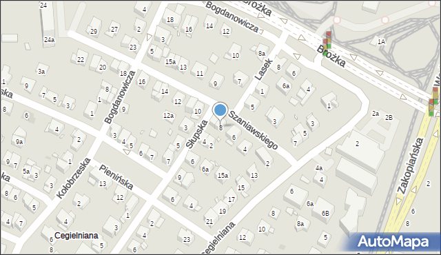 Kraków, Szaniawskiego Klemensa Junoszy, 8, mapa Krakowa