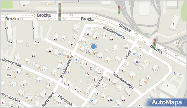 Kraków, Szaniawskiego Klemensa Junoszy, 13, mapa Krakowa